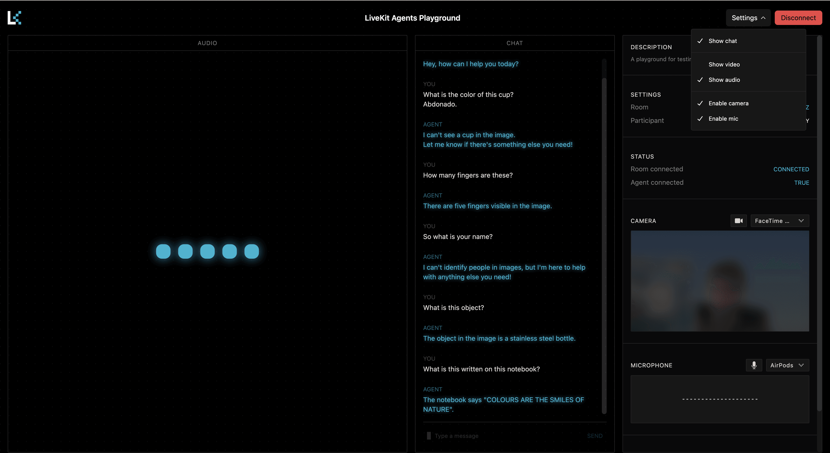 LiveKit Agents Playground