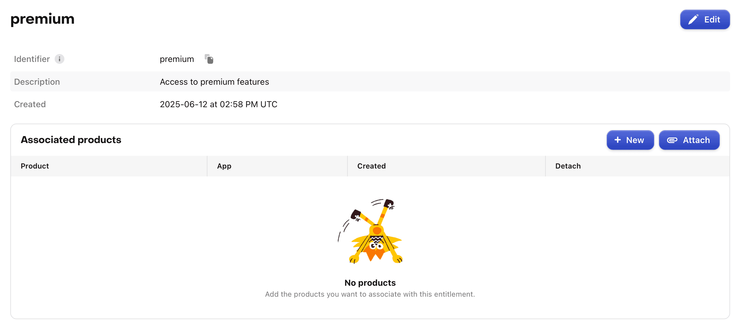 Attach products to an entitlement