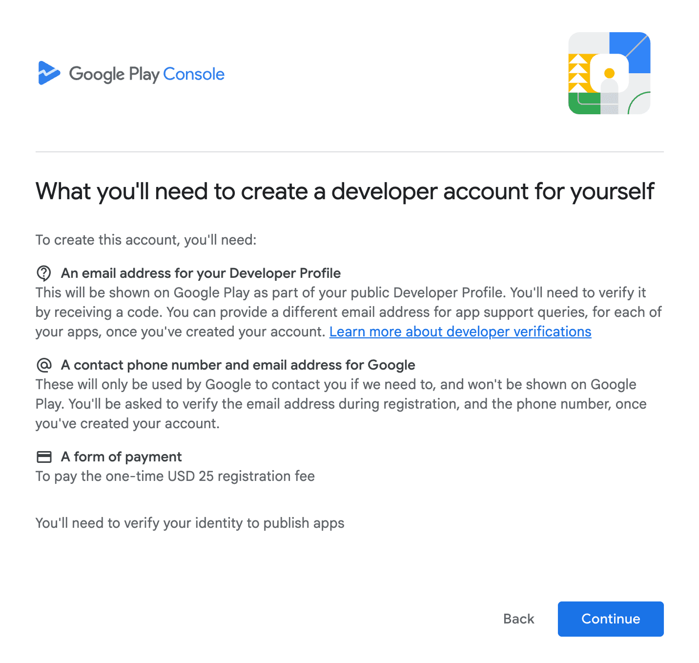 Google Play Developer Account