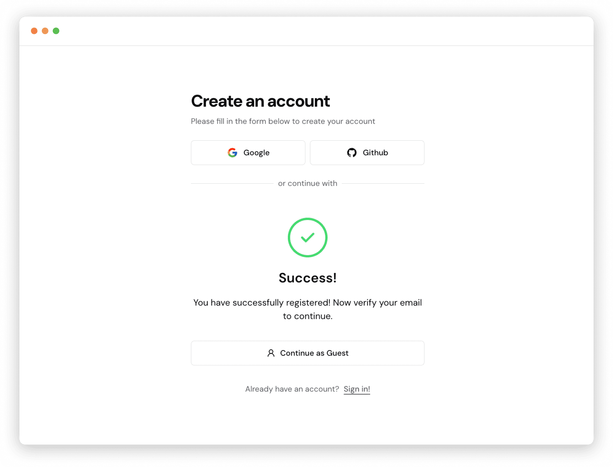 Confirm email