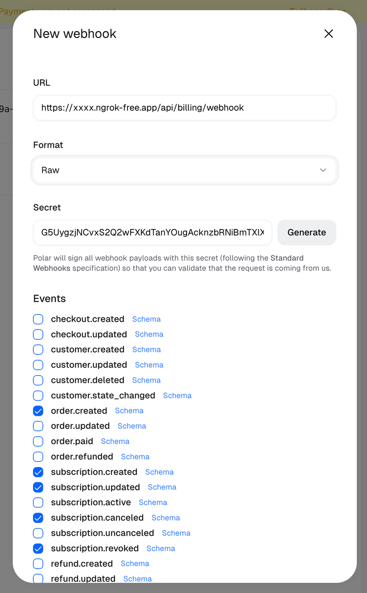 Polar Webhook