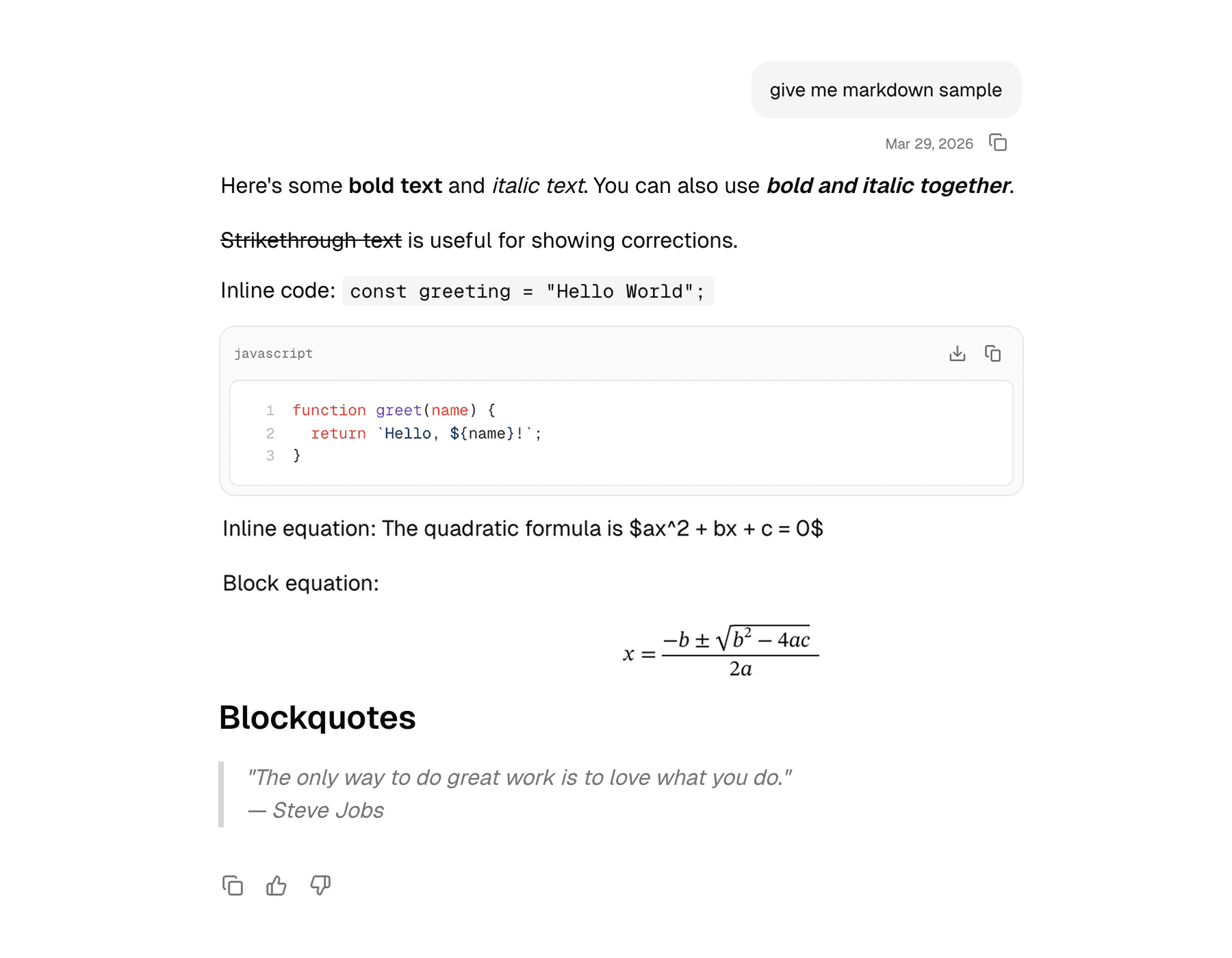 Web message demo