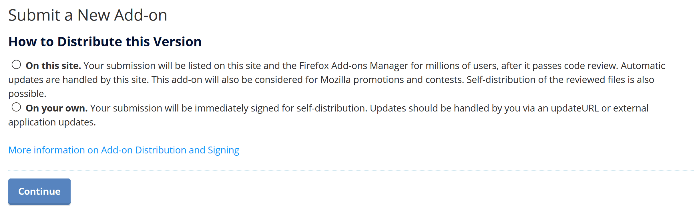 Mozilla distribution