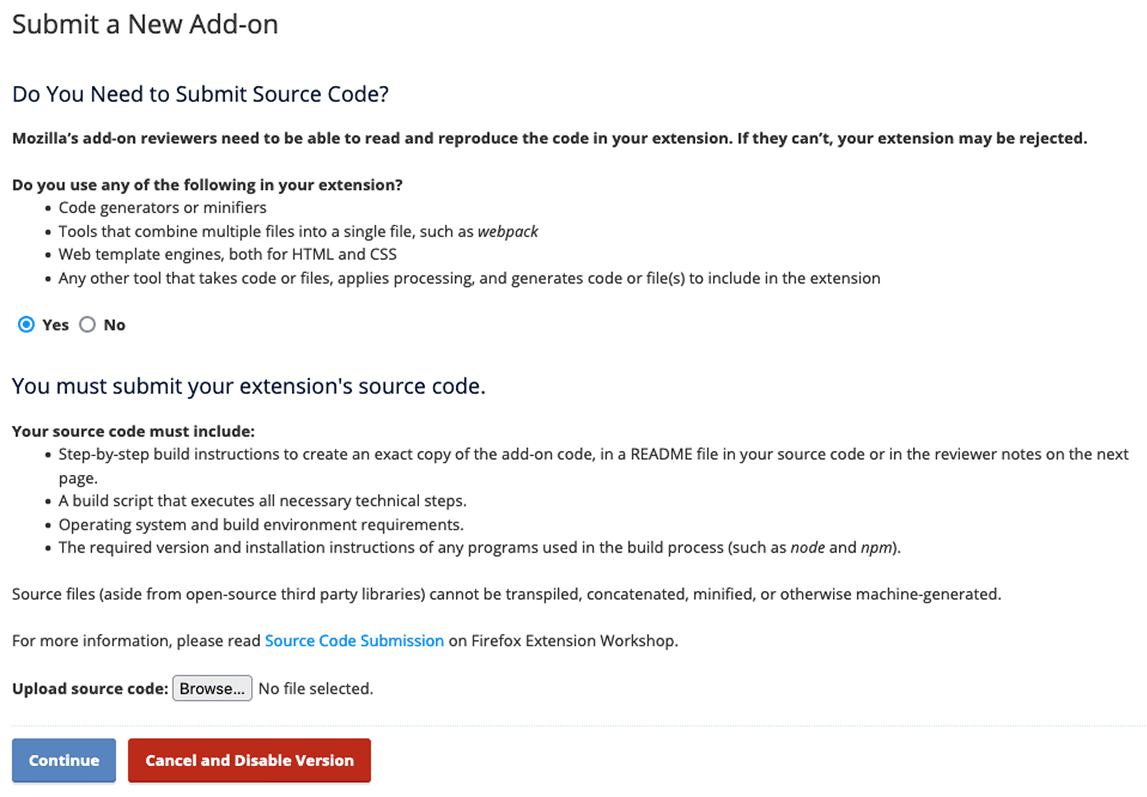 Mozilla source code