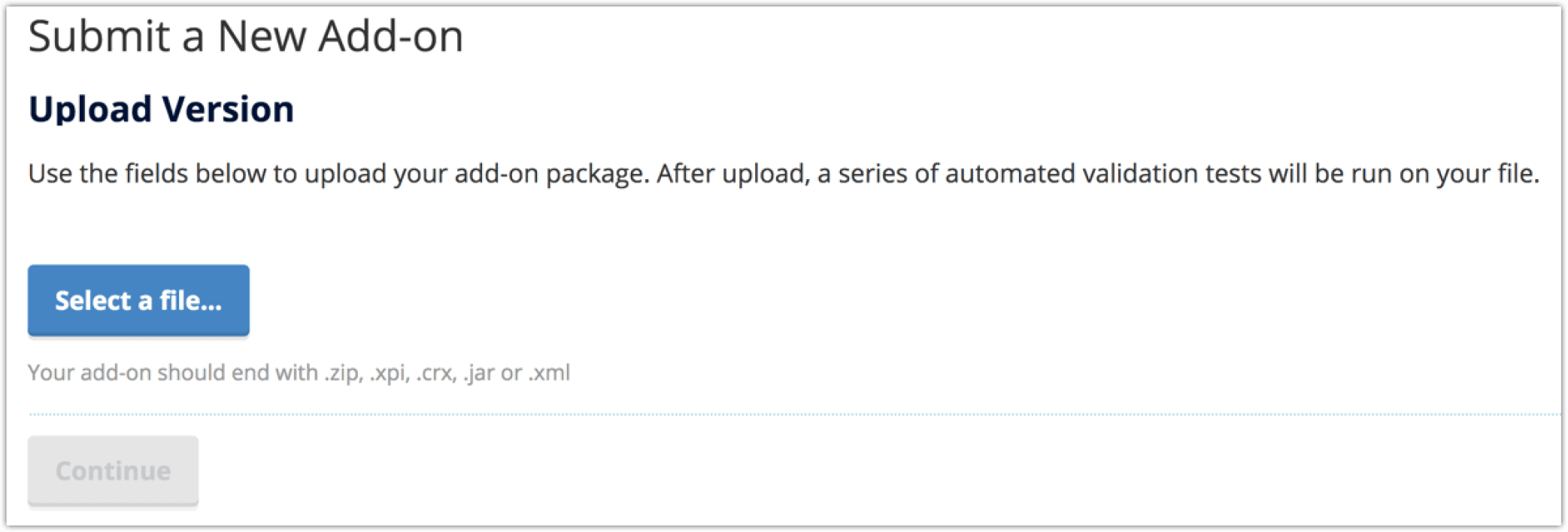 Mozilla upload