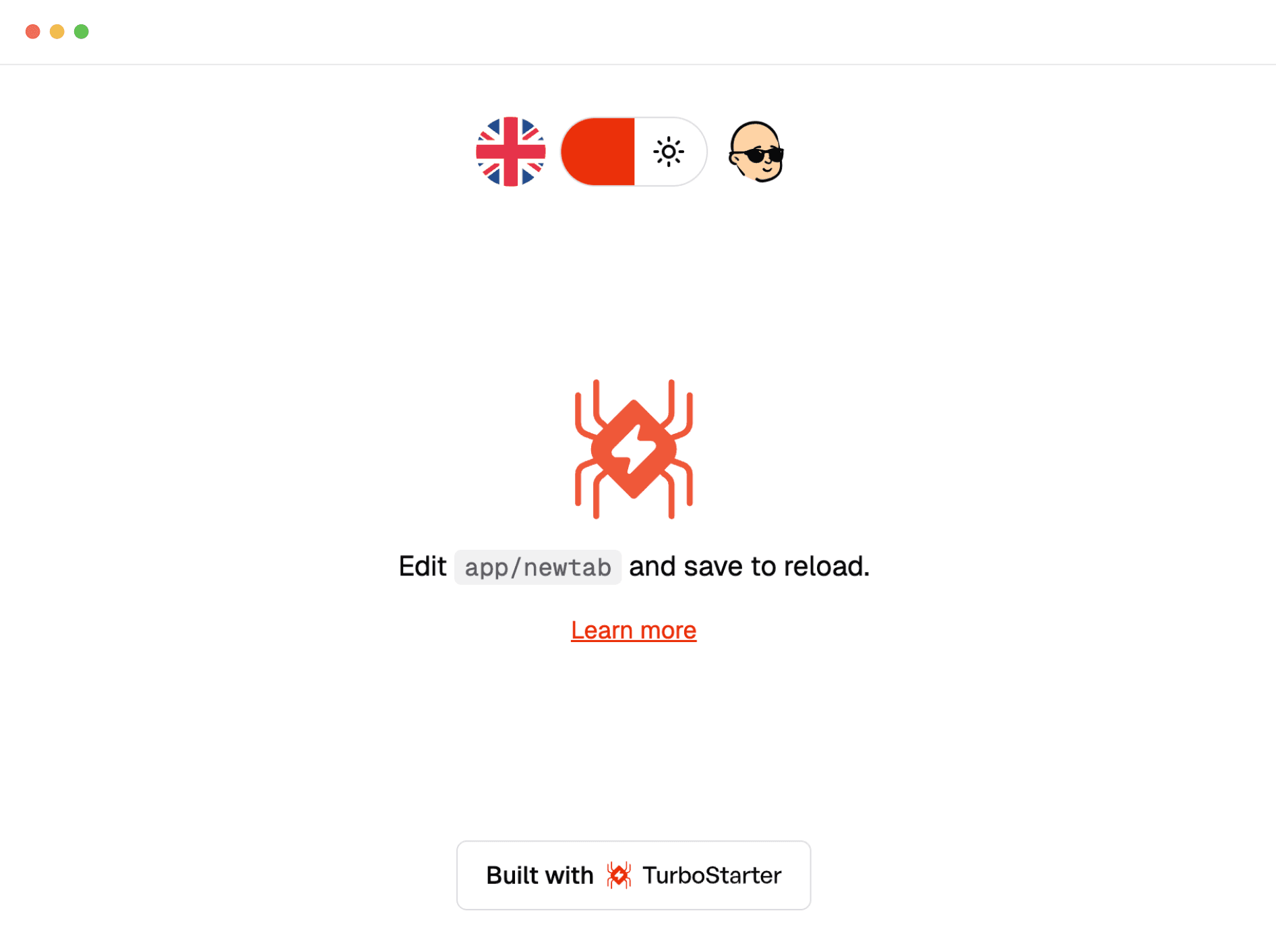 New tab page