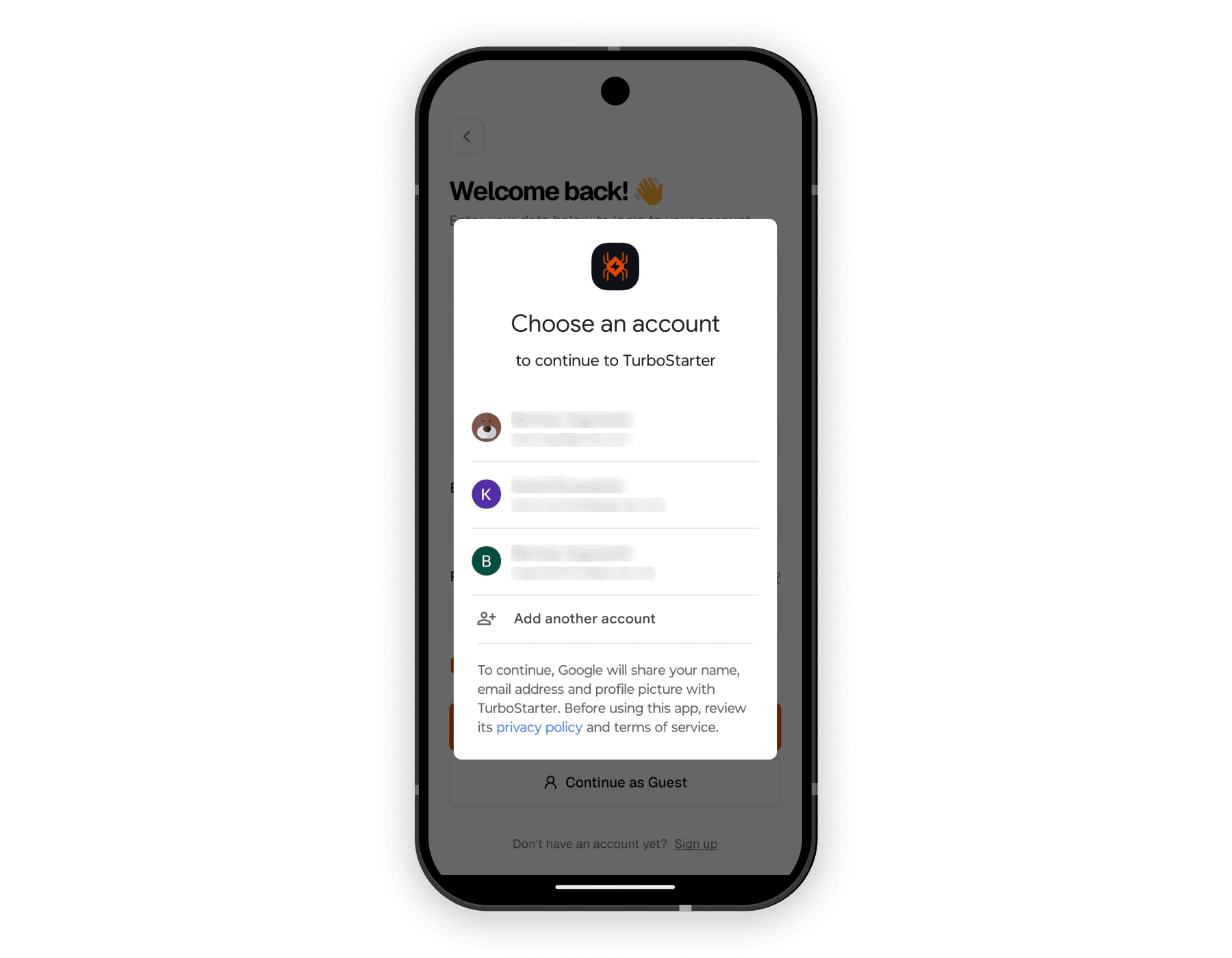 Sign in with Google