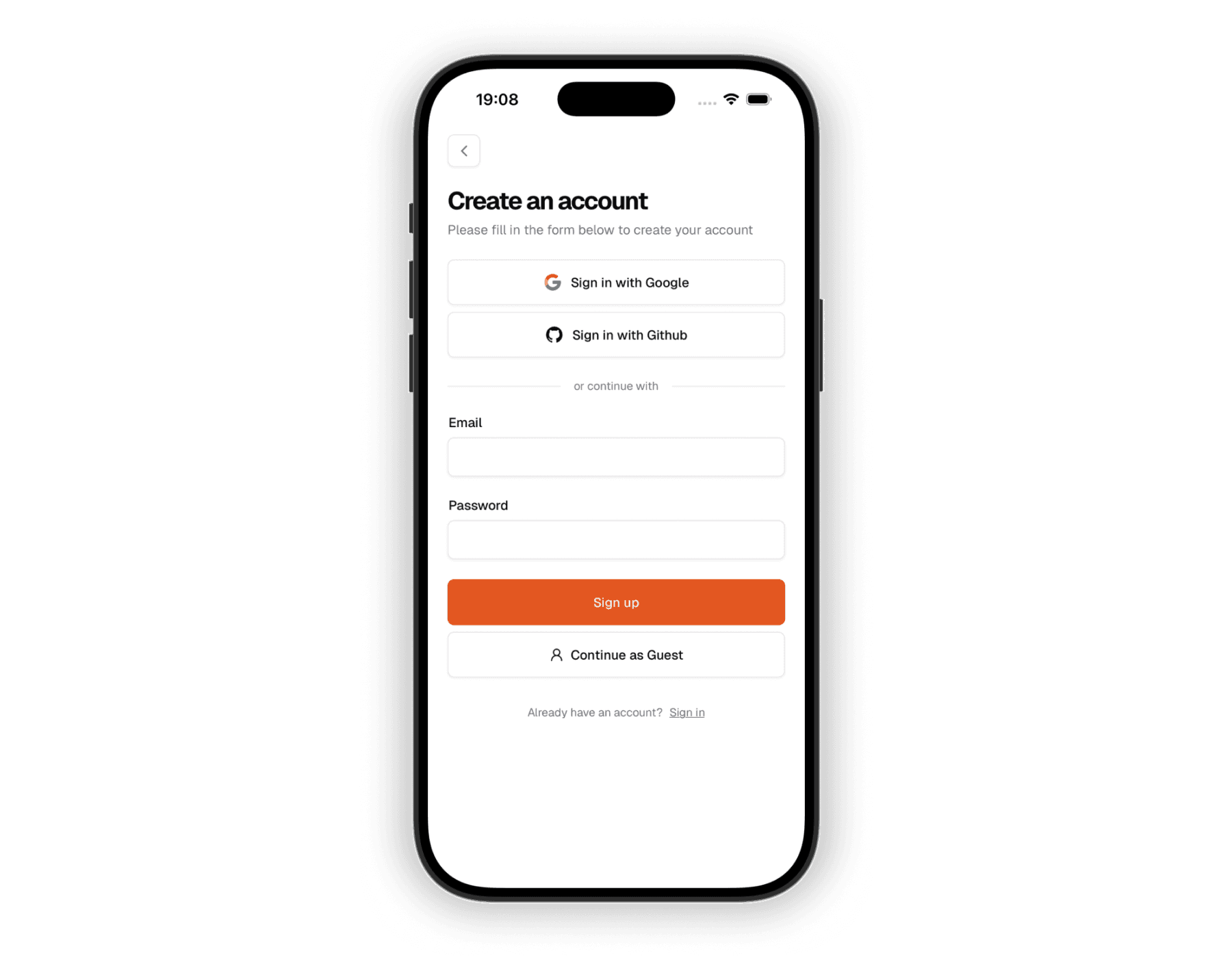 Sign up