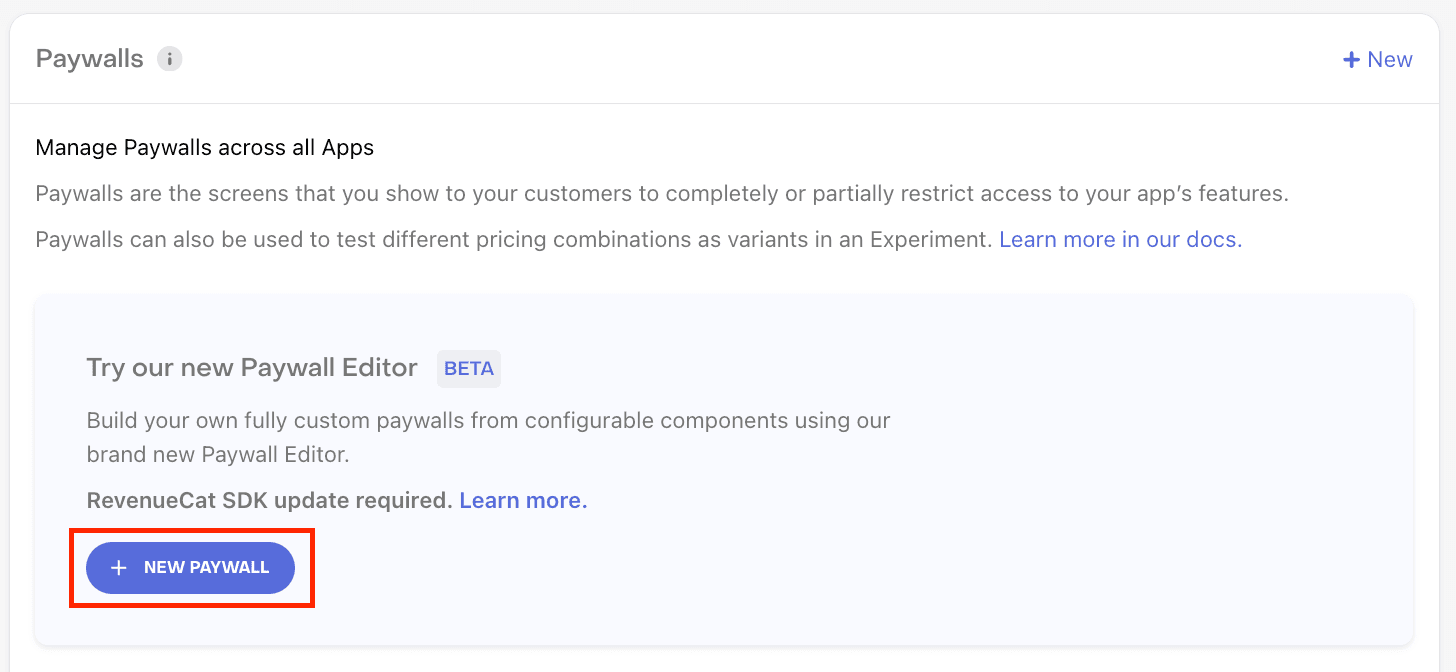 New paywall