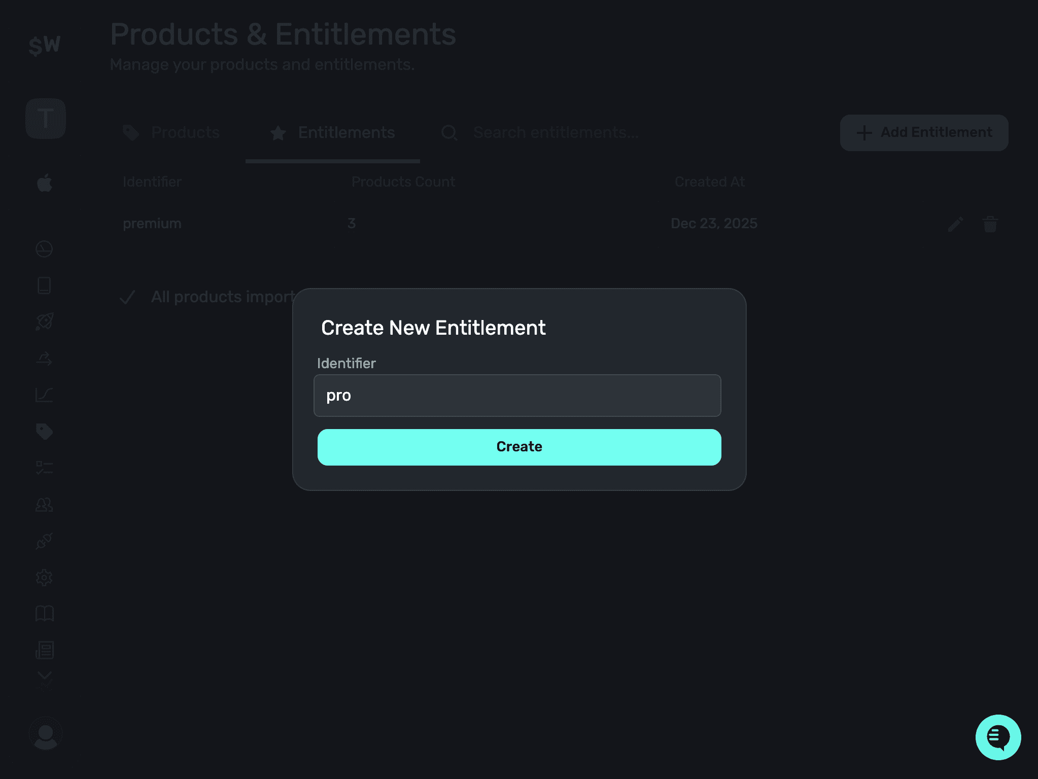 New entitlement