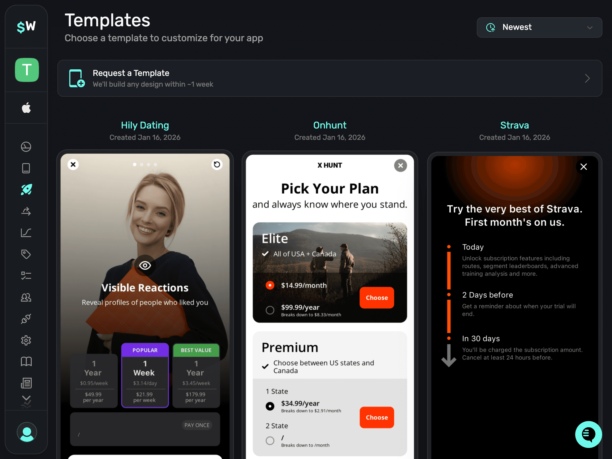 Paywall templates