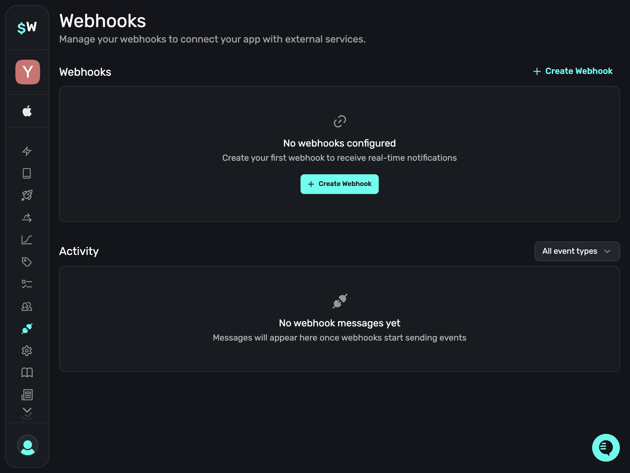 Webhooks option