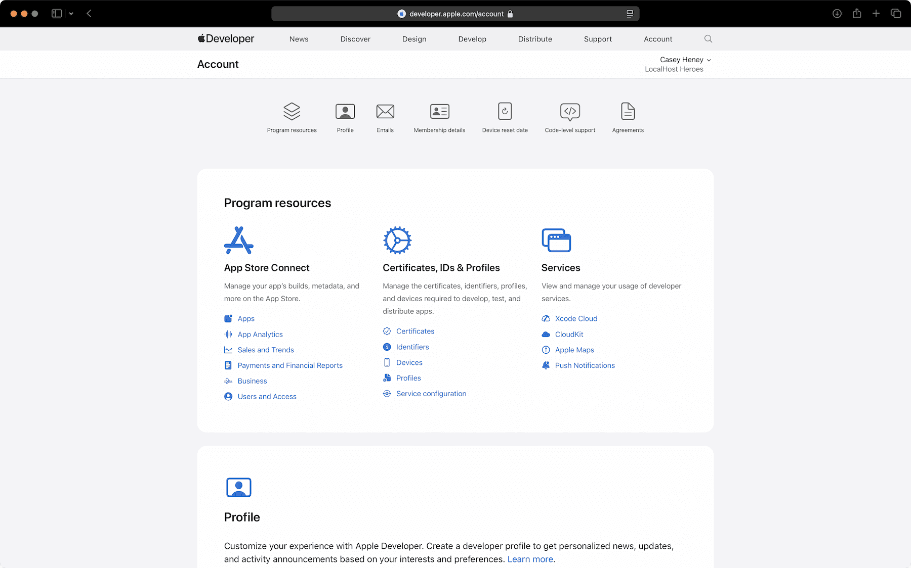 Apple Developer Account