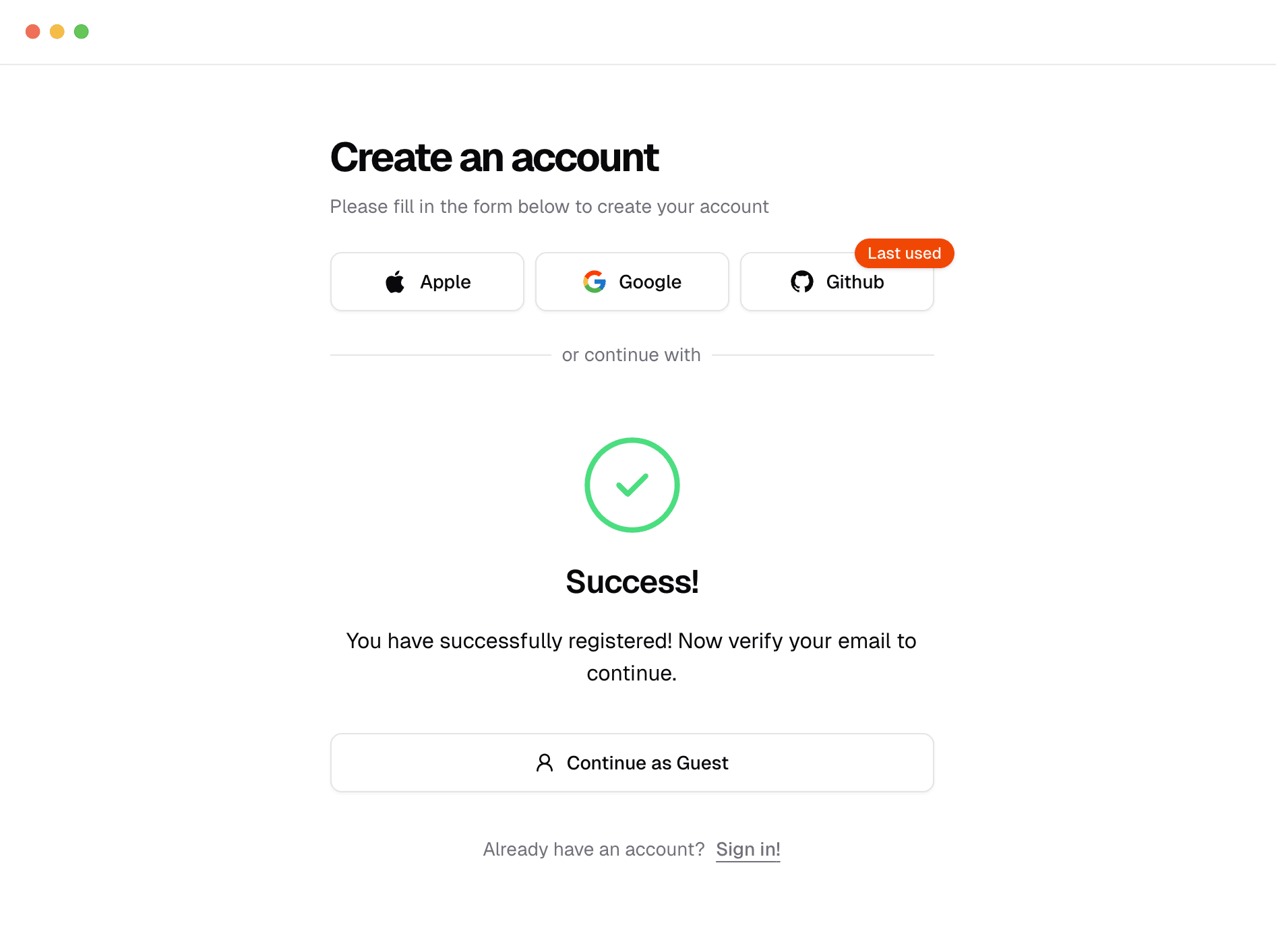 Confirm email