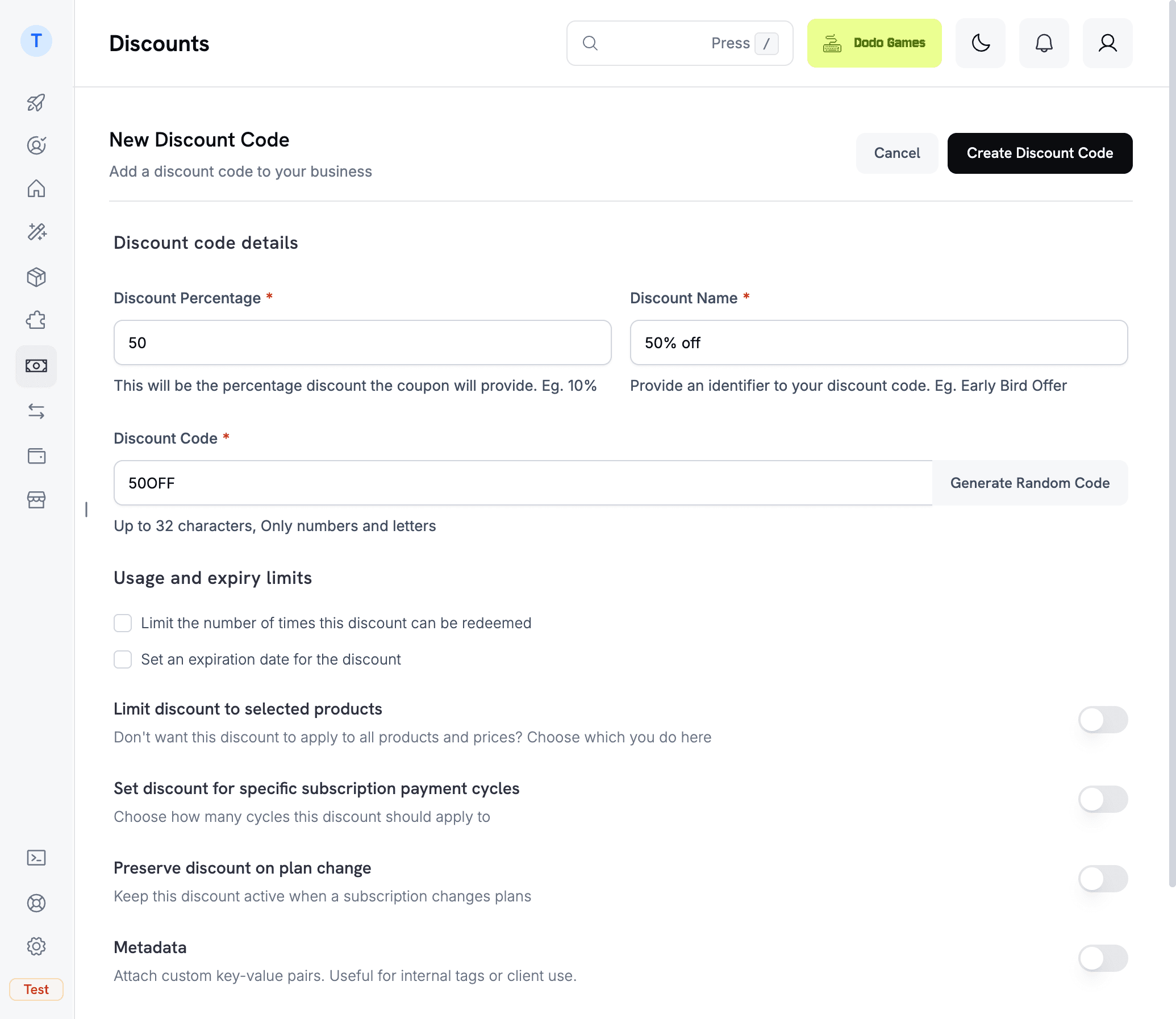 Dodo Payments Discount