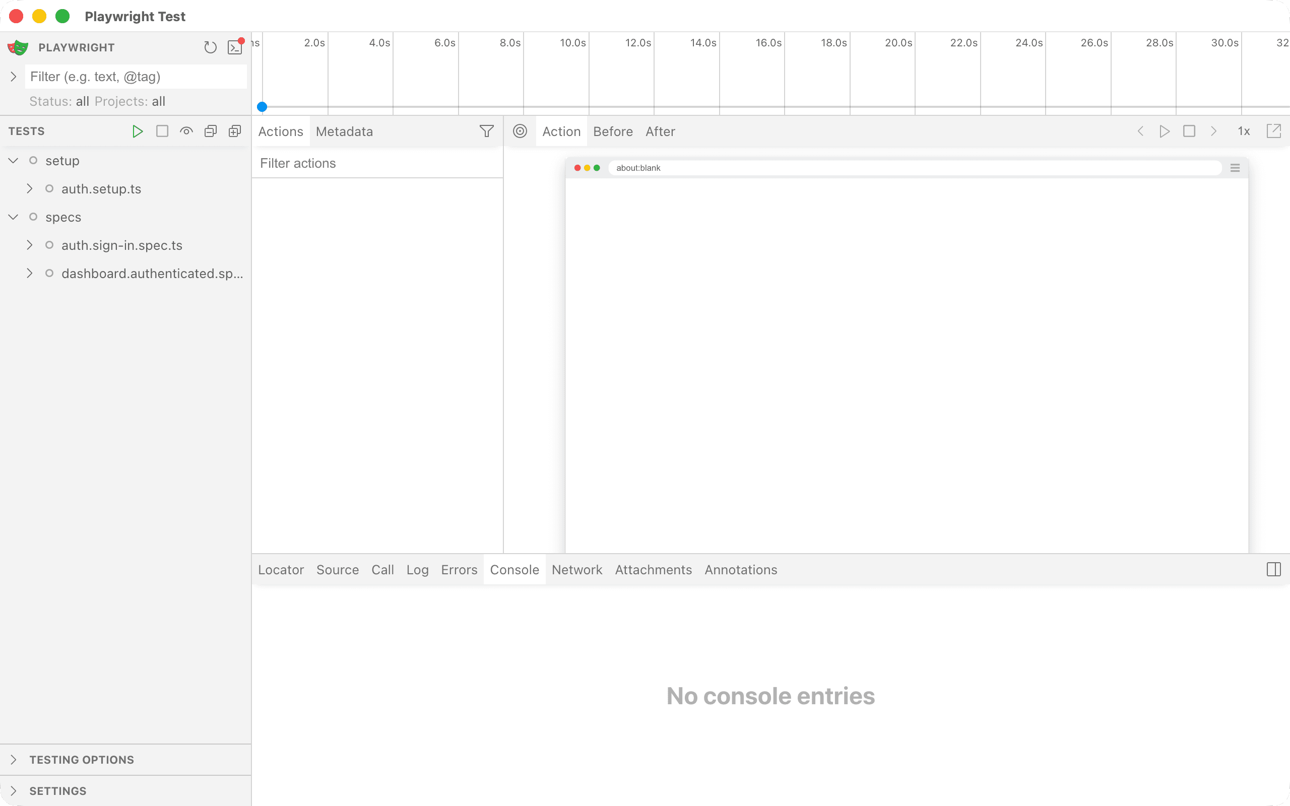 Playwright UI mode