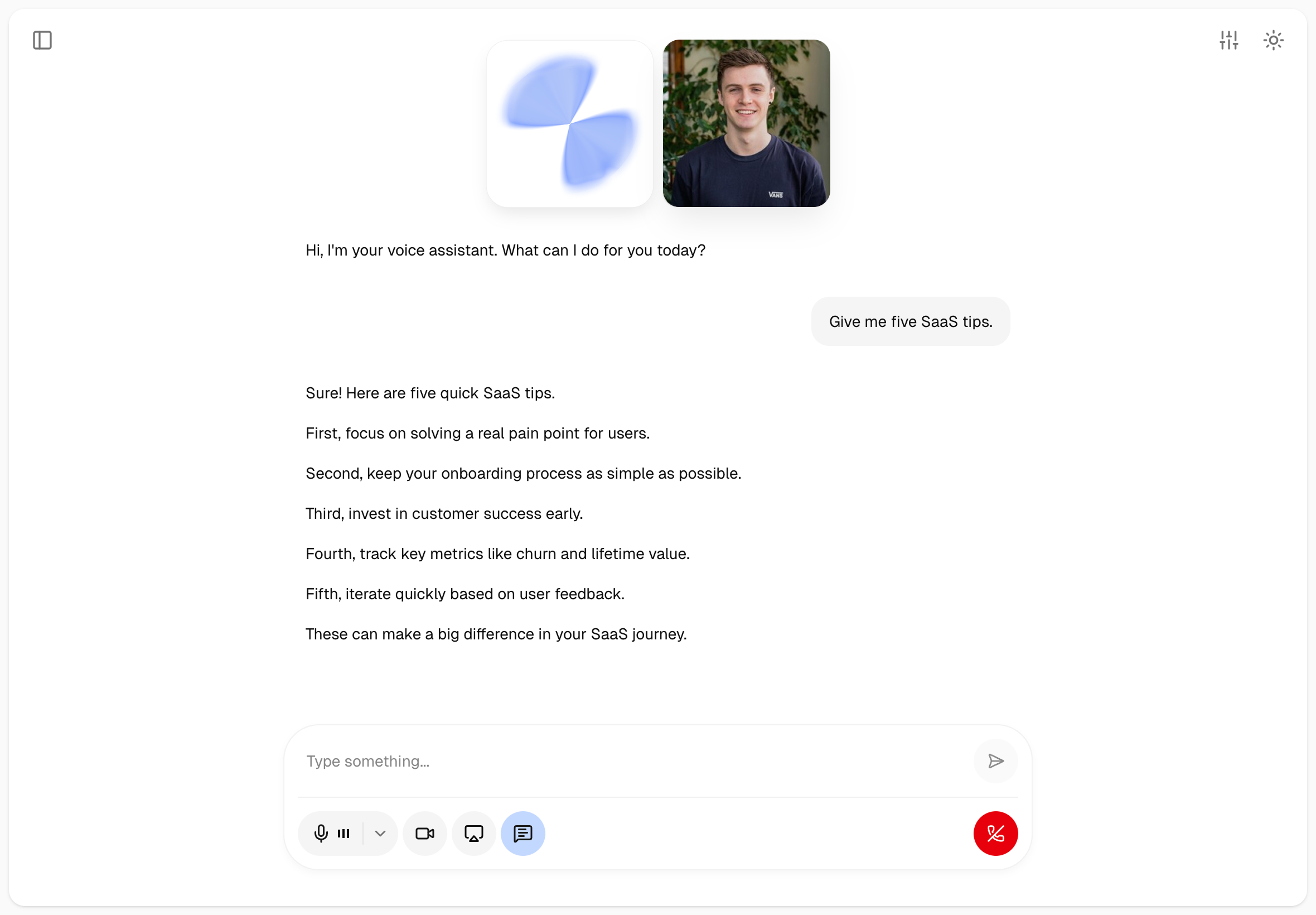 Web voice session