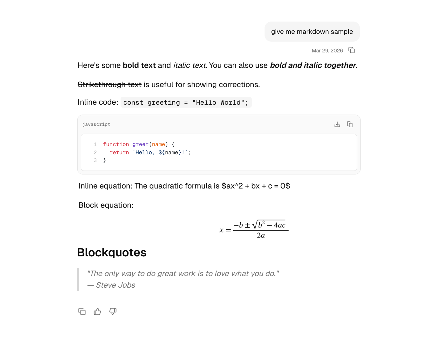 Web message demo