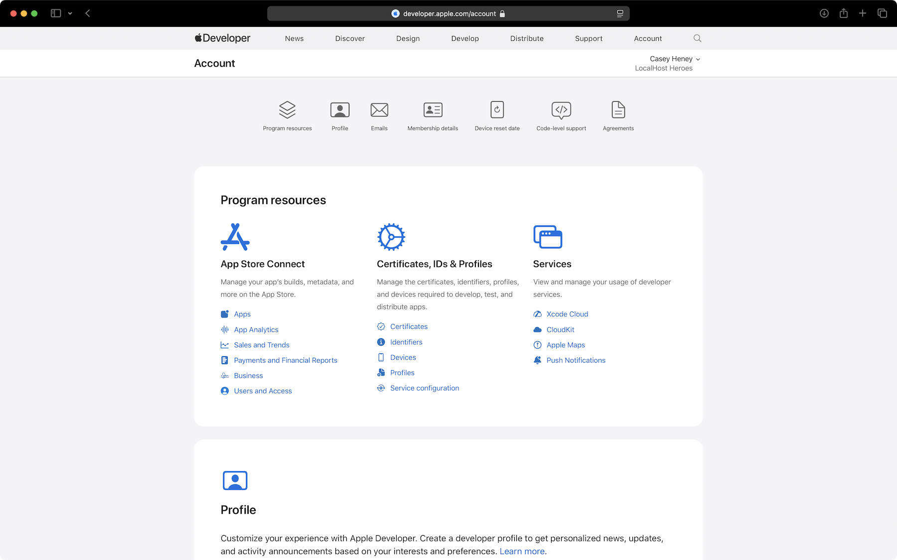 Apple Developer Account