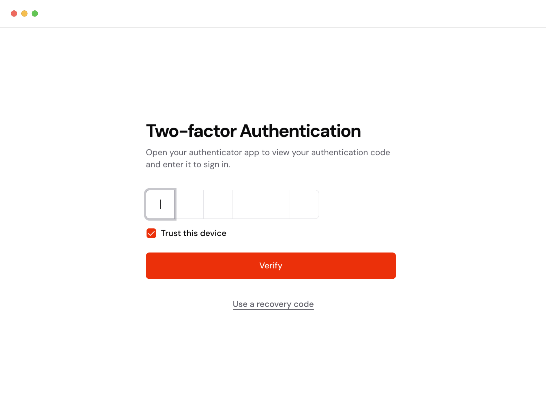 Two-factor authentication