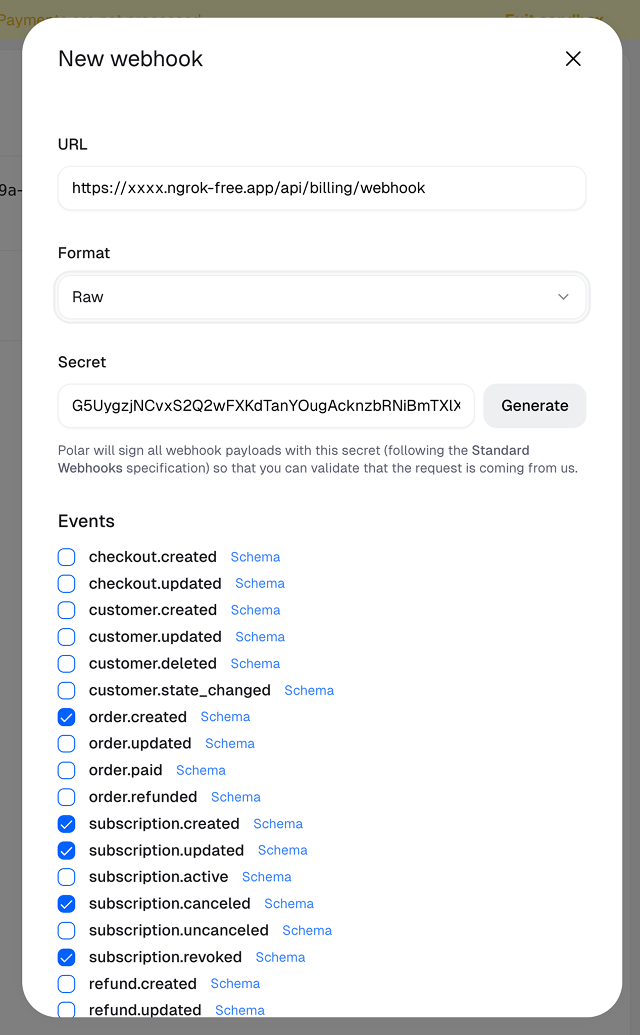 Polar Webhook